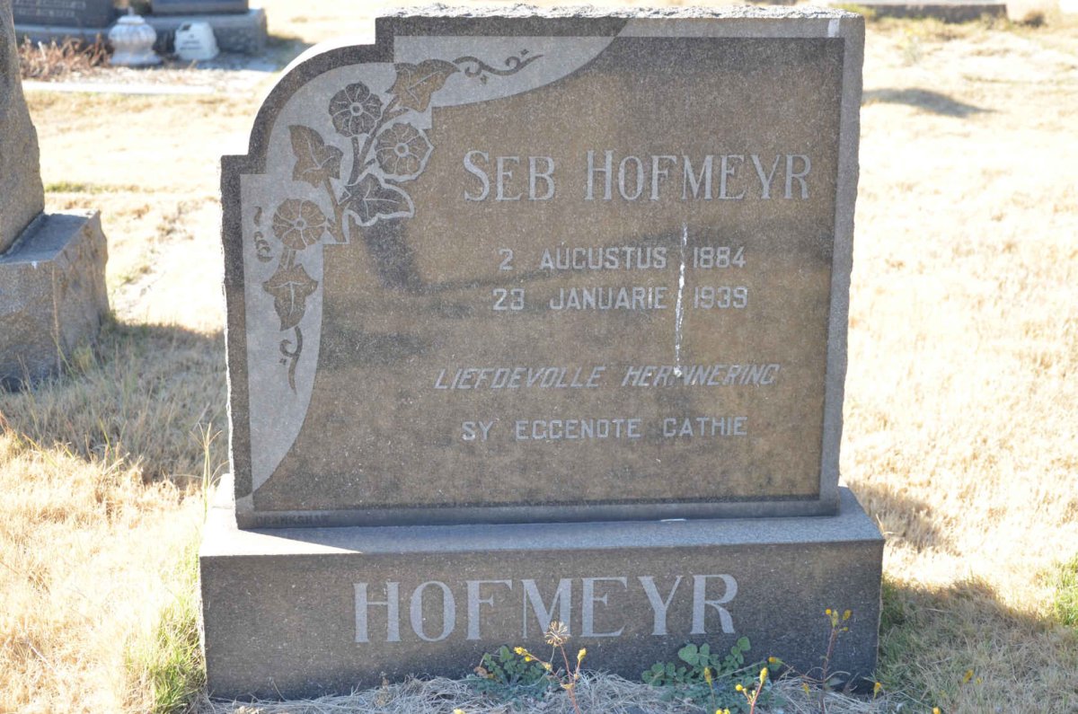 HOFMEYR Seb 1884-1939