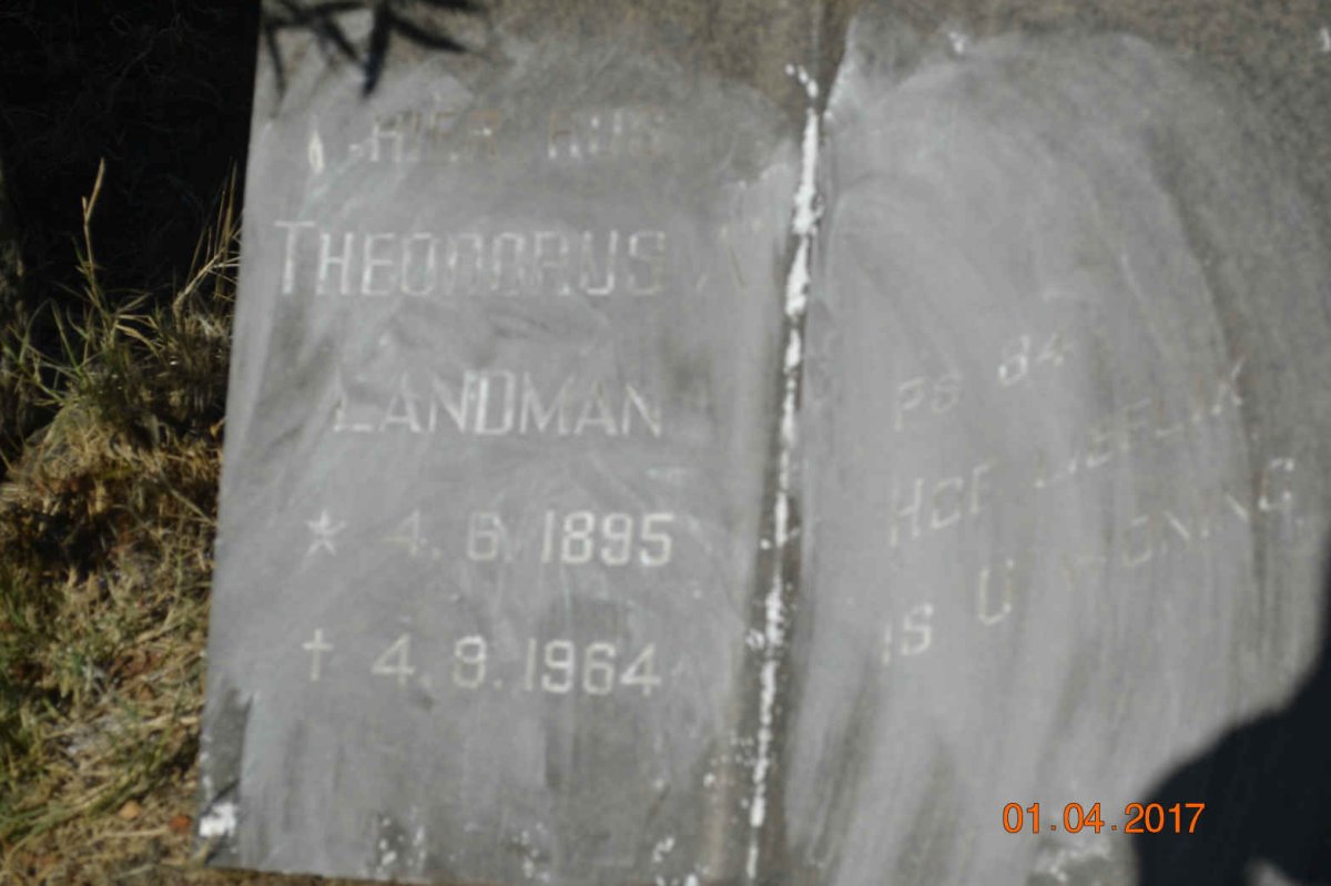 LANDMAN Theodorus 1895-1964