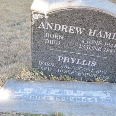 MCALISTER Phyllis 1916-1998 :: MCALISTER Andrew Hamish 1944-1944