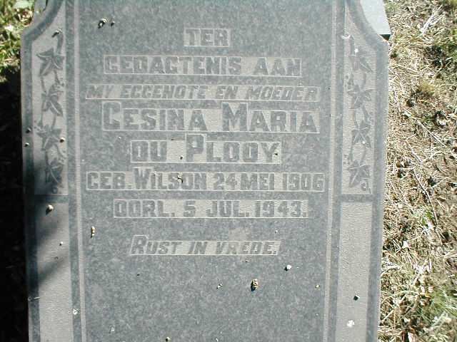 PLOOY Gesina Maria, du nee WILSON 1906-1943