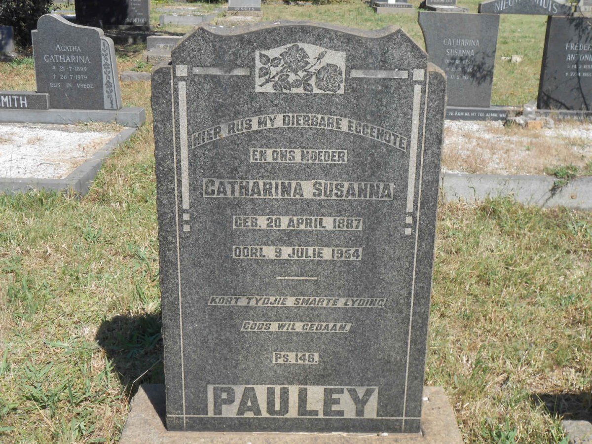 PAULEY Catharina Susanna 1887-1954