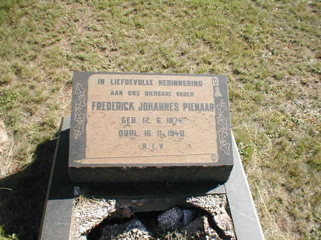 PIENAAR Frederick Johannes 1874-1940