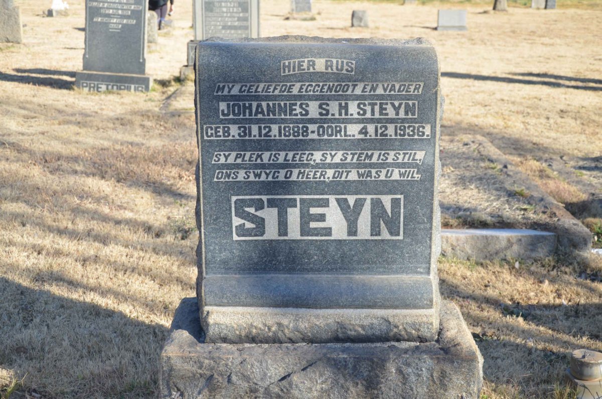 STEYN Johannes S.H. 1888-1936