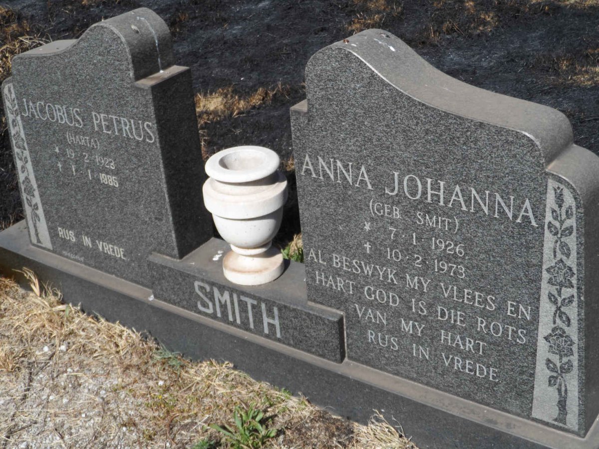 SMITH Jacobus Petrus 1923-1985 &amp; Anna Johanna SMIT 1926-1973
