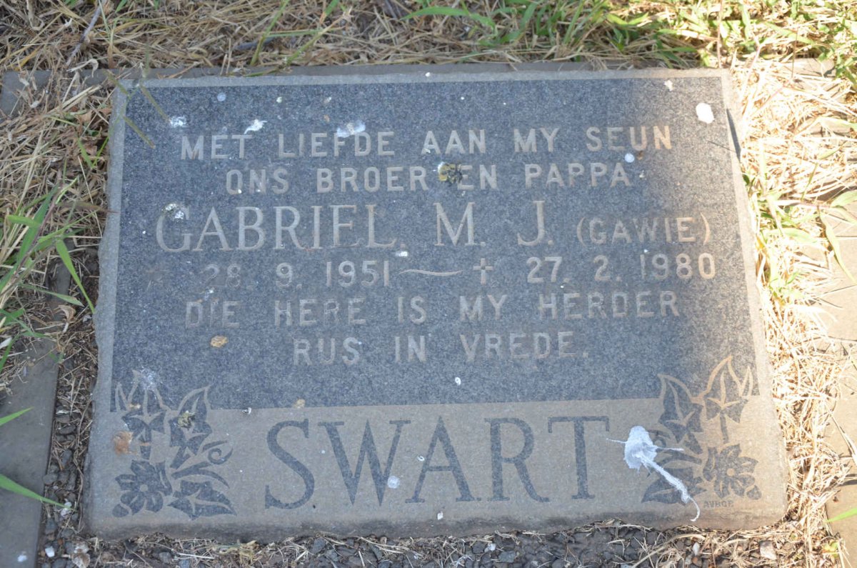 SWART Gabriel M.J. 1951-1980