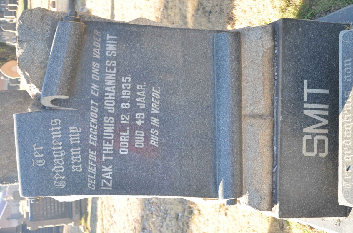 SMIT Izak Theunis Johannes -1935 &amp; Martha Johanna Magrieta -1966