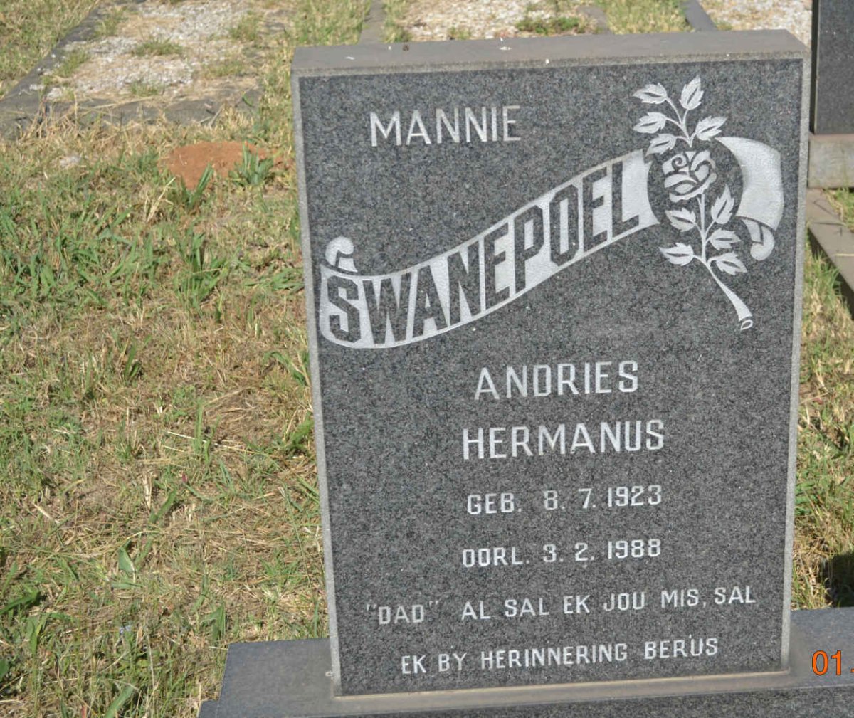 SWANEPOEL Andries Hermanus 1923-1988