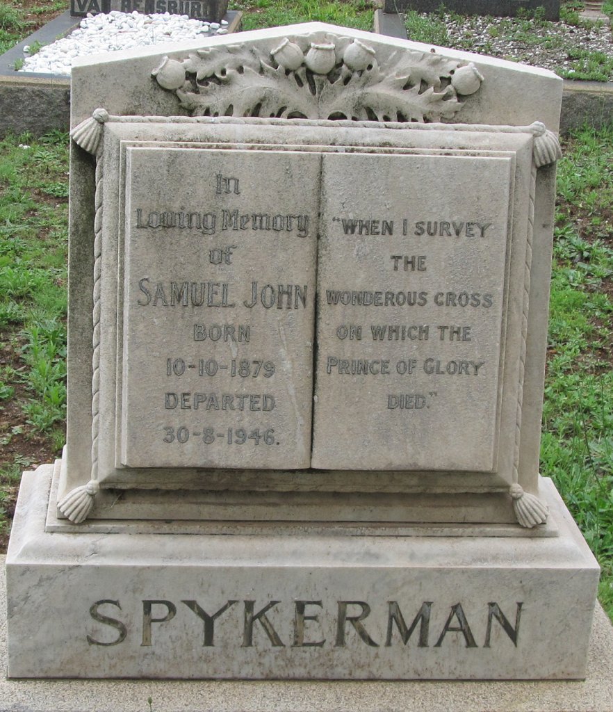 SPYKERMAN Samuel John 1879-1946