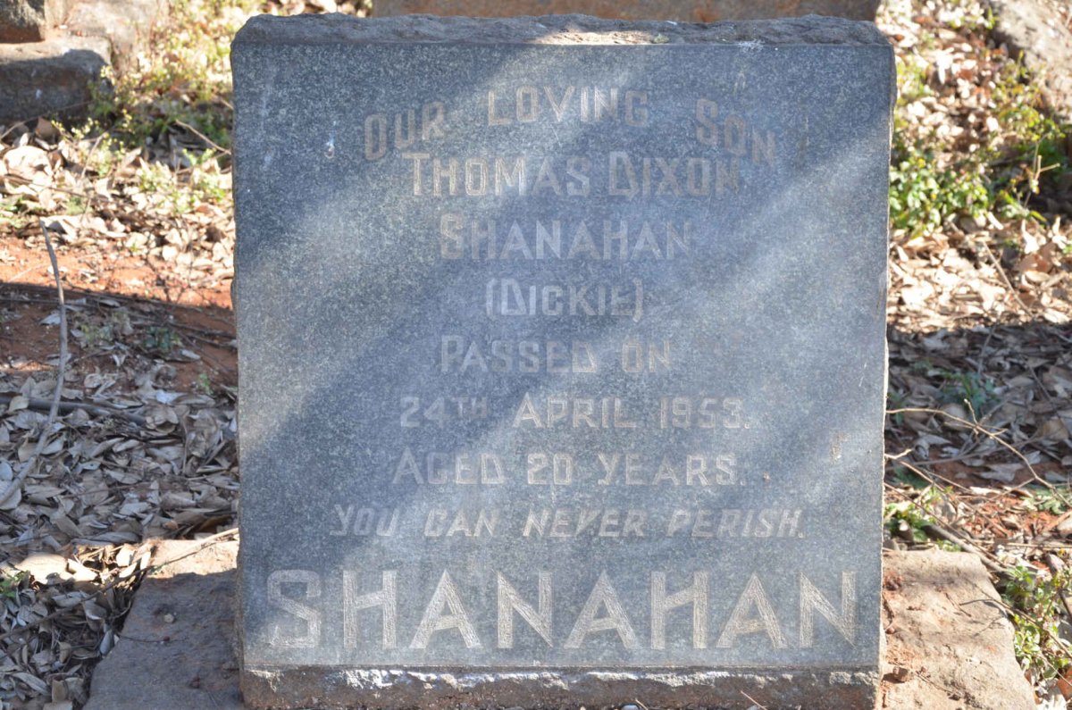 SHANAHAN Thomas Dixon -1953