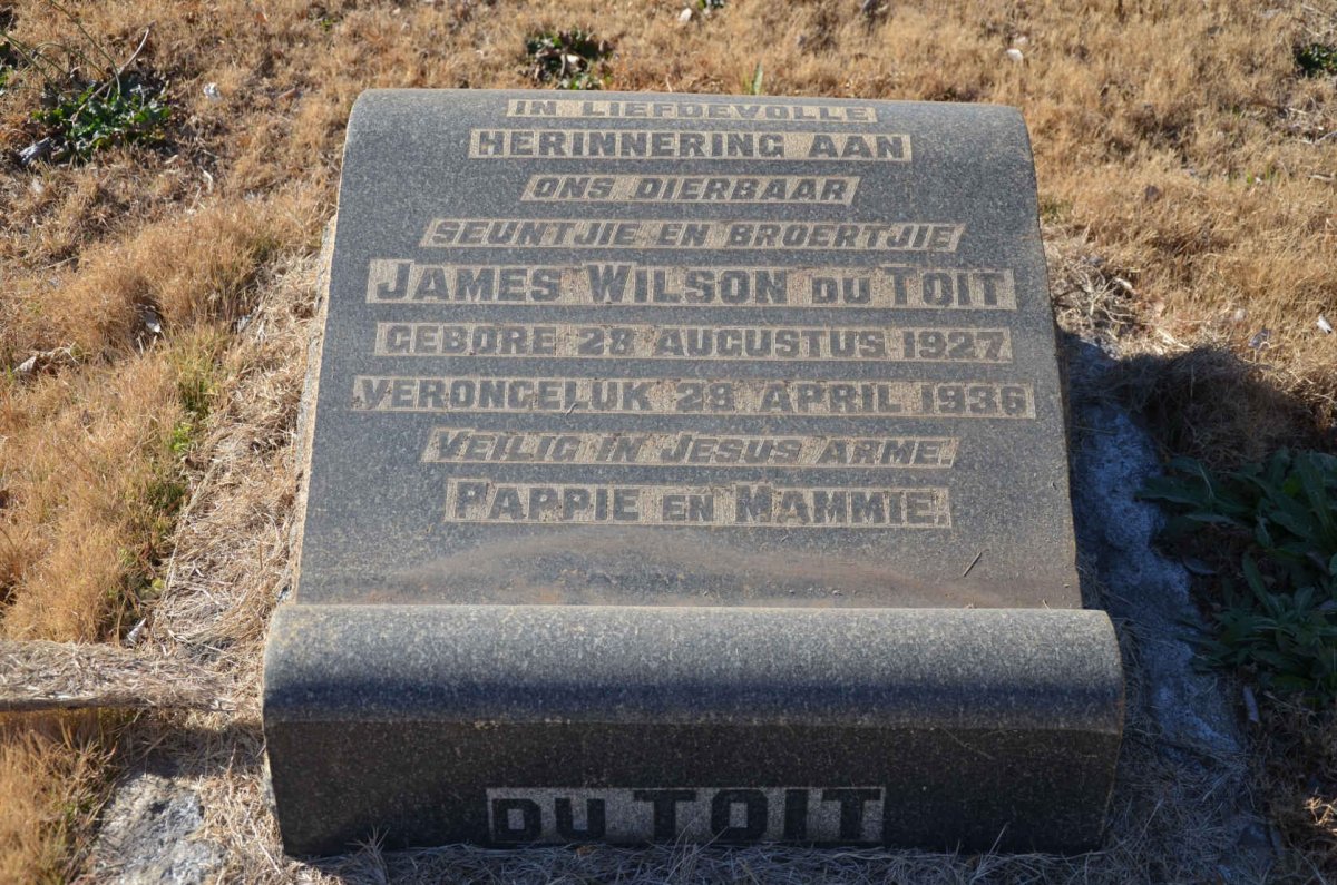 TOIT James Wilson, du 1927-1936