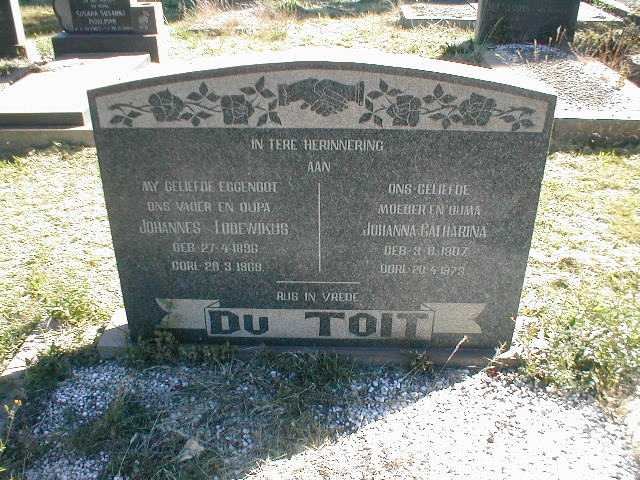 TOIT Johannes Lodewikus, du 1896-1969 &amp; Johanna Catharina 1907-1973