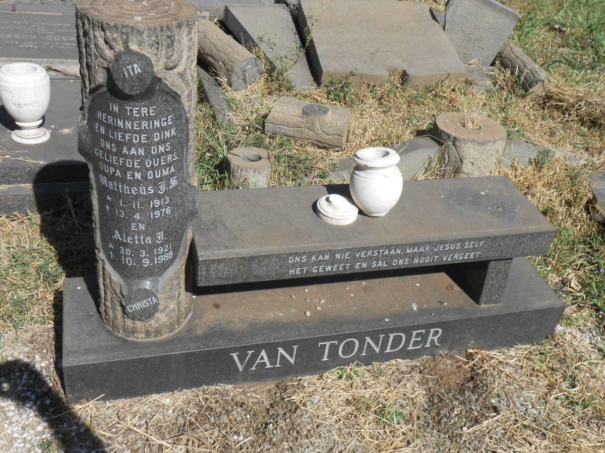 TONDER Mattheus J.S., van 1913-1976 &amp; Aletta J. 1921-1988