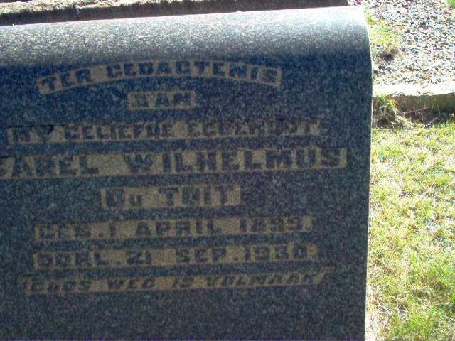 TOIT Sarel Wilhelmus, du 1899-1930