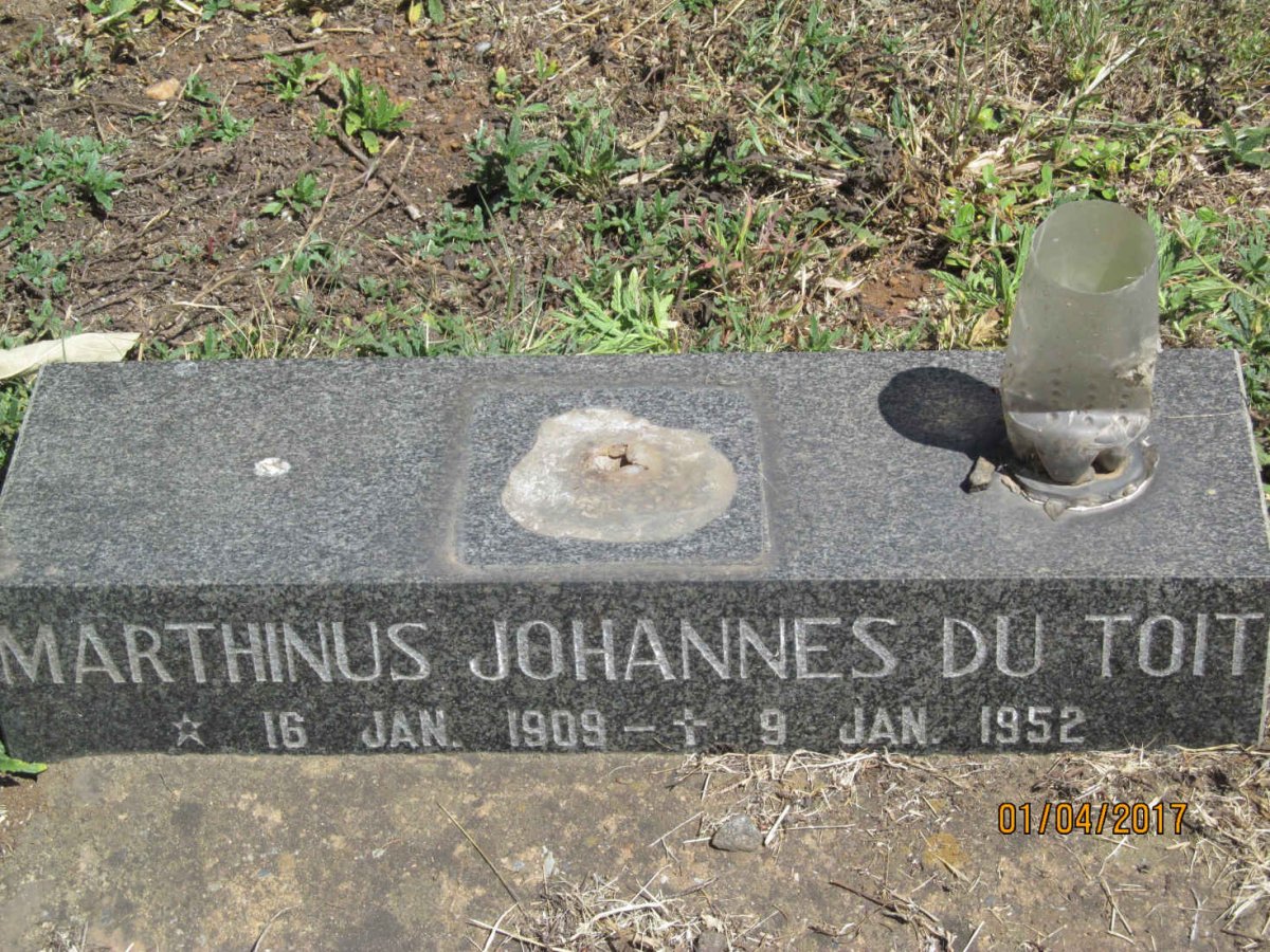 TOIT Marthinus Johannes, du 1909-1952