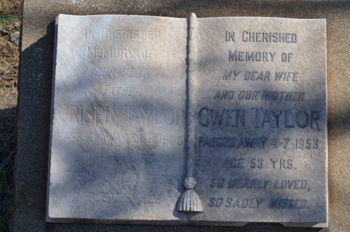 TAYLOR Crispin -1965 &amp; Gwen -1953
