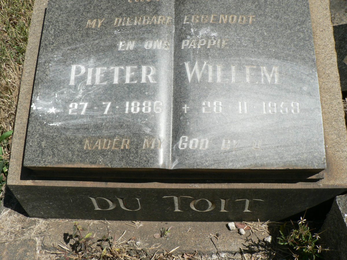 TOIT Pieter Willem, du 1886-1959