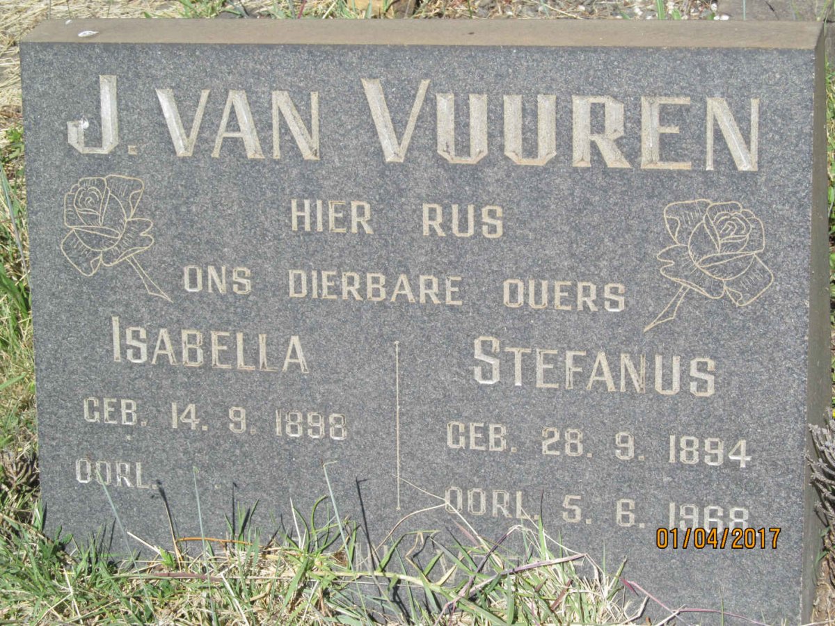 VUUREN Stefanus, J. van 1894-1968 &amp; Isabella 1898-