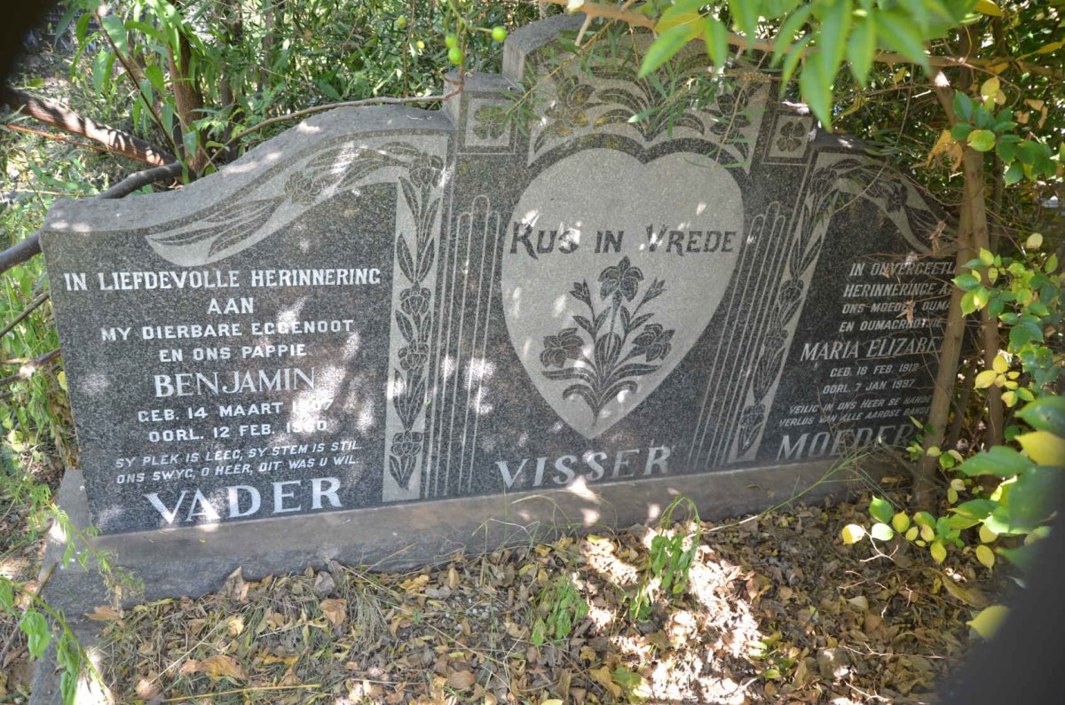 VISSER Benjamin 1907-1960 &amp; Maria Elizabeth 1912-1997