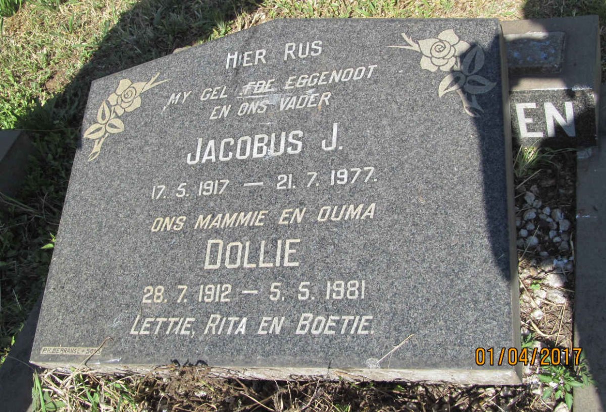 VUUREN Jacobus J., Jansen van 1917-1977 &amp; Dollie 1912-1981