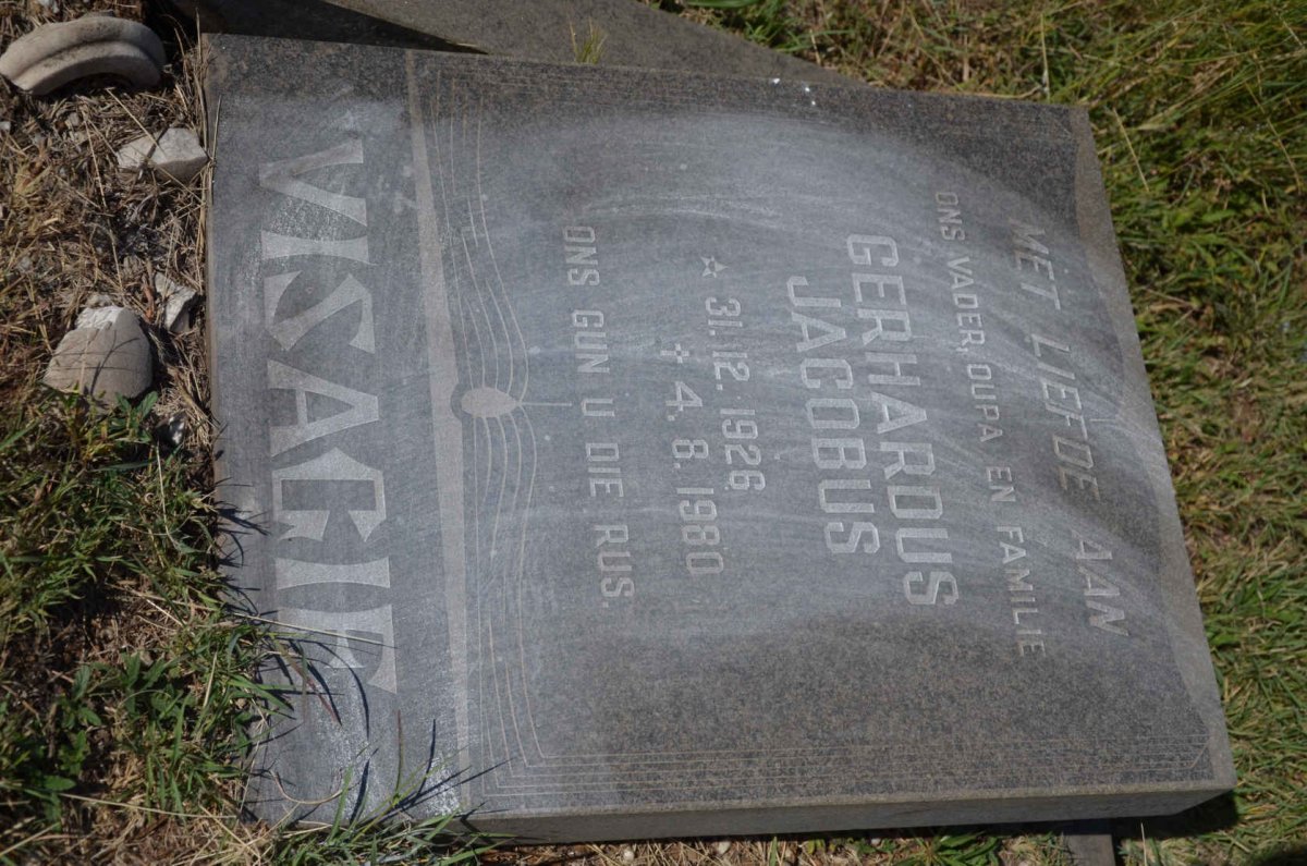 VISAGIE Gerhardus Jacobus 1926-1980