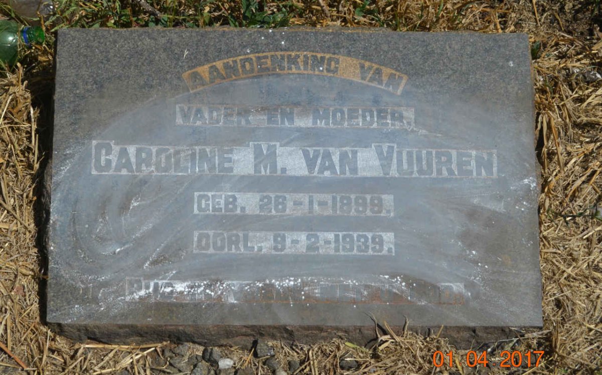 VUUREN Caroline M., van 1899-1939