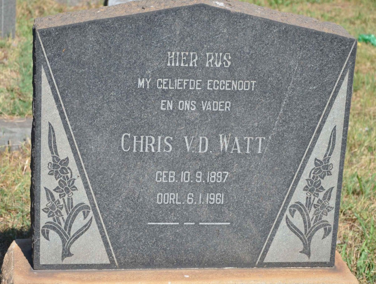 WATT Chris, v.d. 1897-1961