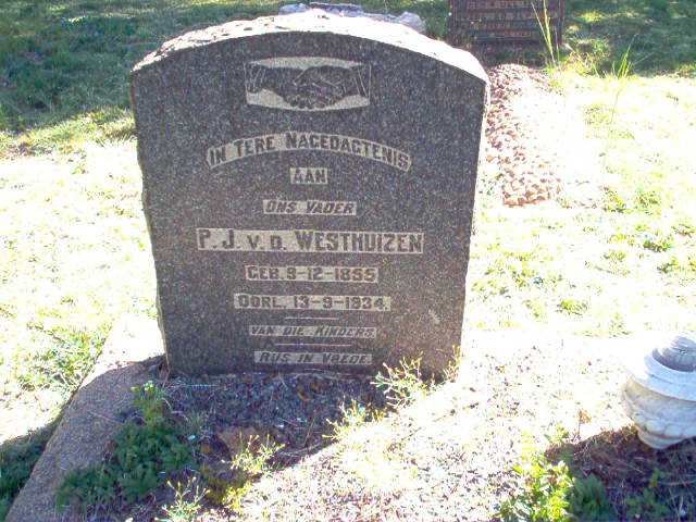 WESTHUIZEN P.J., v.d. 1855-1934