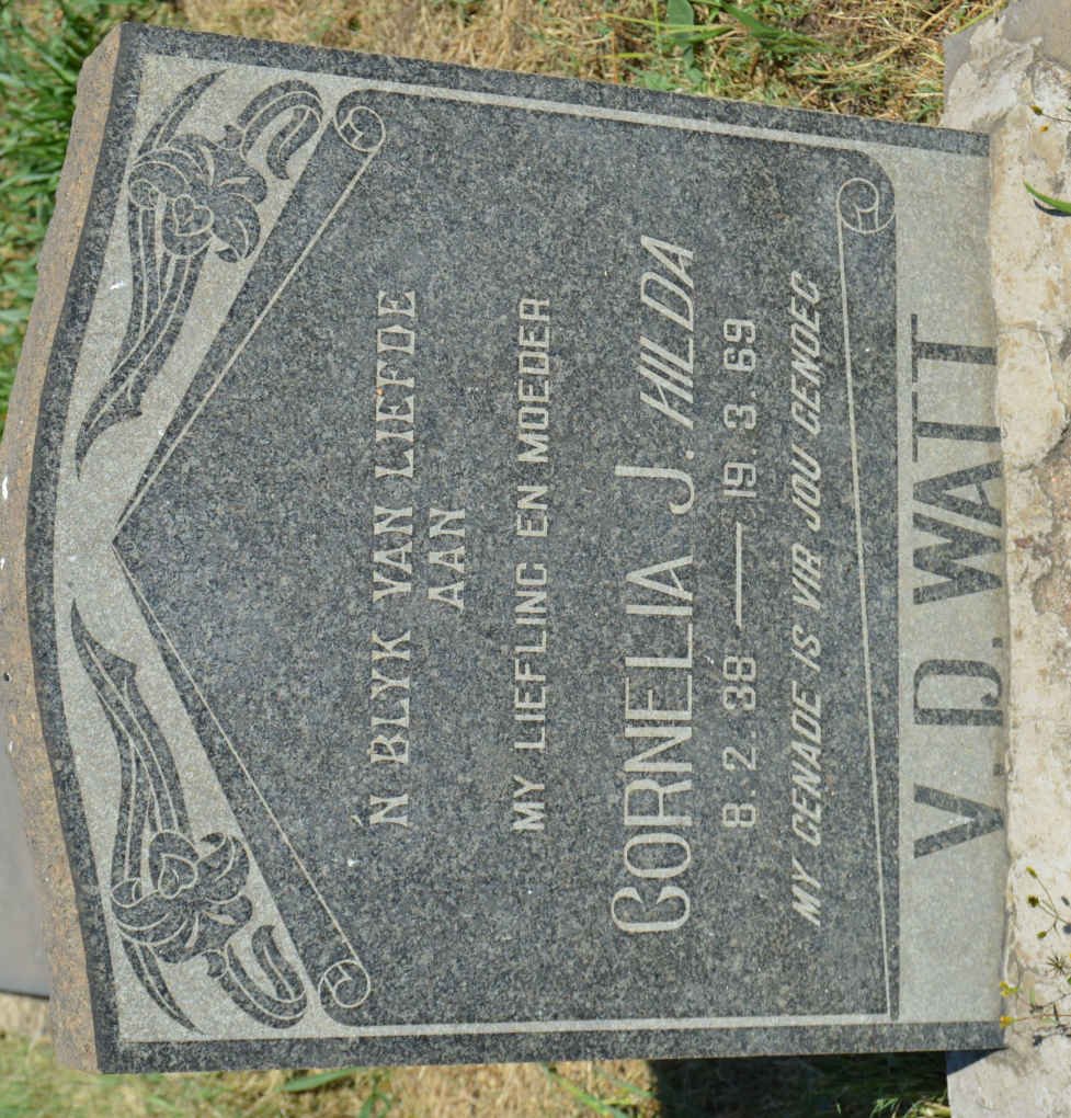 WATT Cornelia J., v.d. 1938-1969