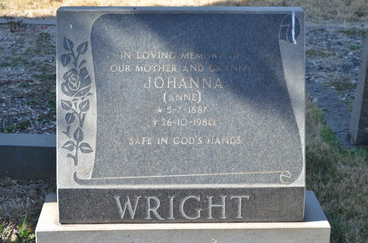 WRIGHT Johanna 1887-1980