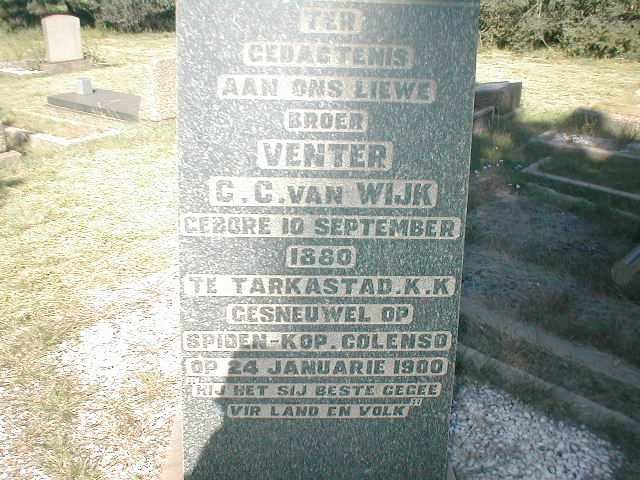 WIJK Venter G.C., van 18?0-1900