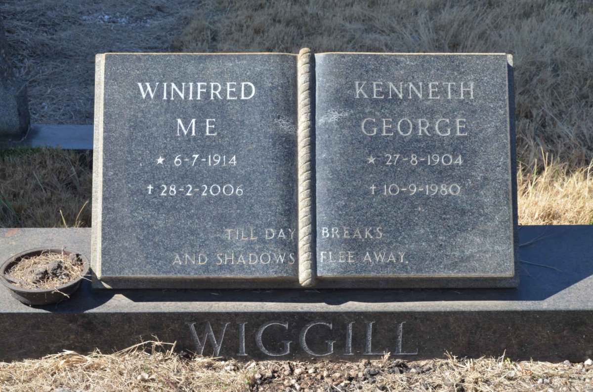 WIGGILL Kenneth George 1904-1980 &amp; Winifred M.E. 1914-2006