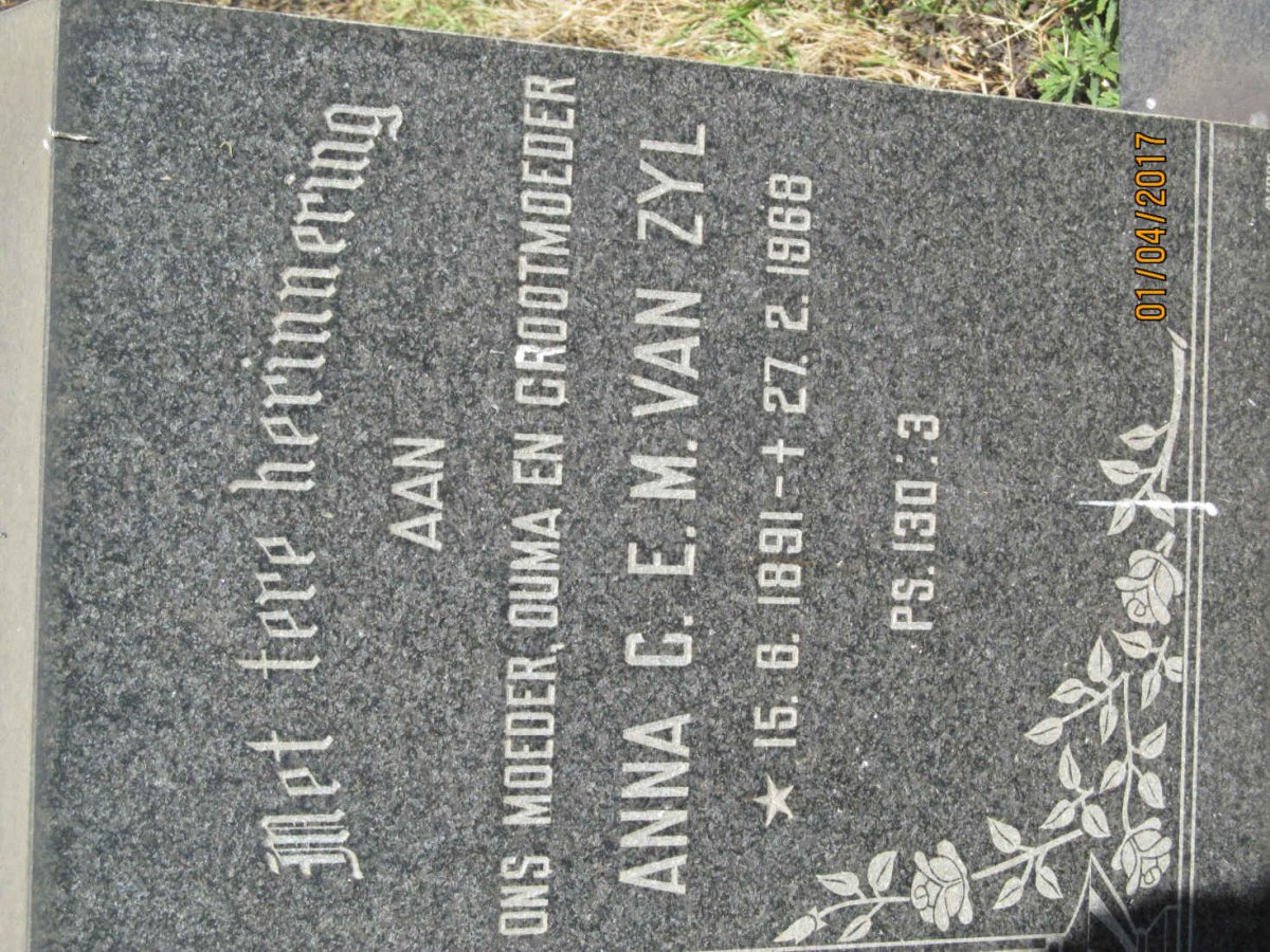 ZYL Anna C.E.M., van 1891-1968