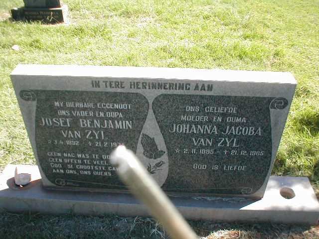 ZYL Josef Benjamin, van 1892-1975 &amp; Johanna Jacoba 1895-1985