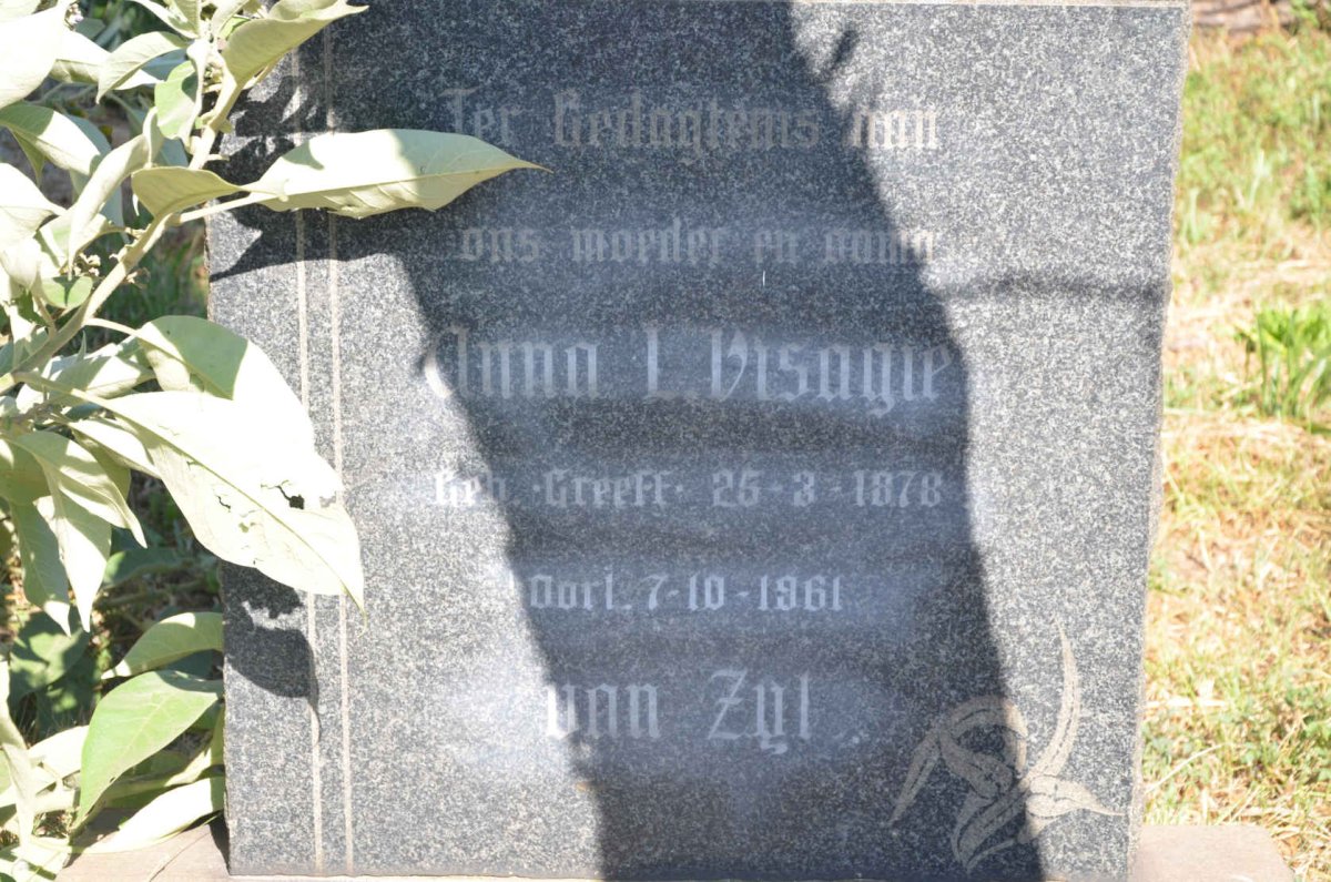 ZYL Anna L. Visagie, van nee GREEFF 1878-1961