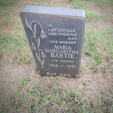BARTIE Maria Margaritha nee COETZEE 1918-1971