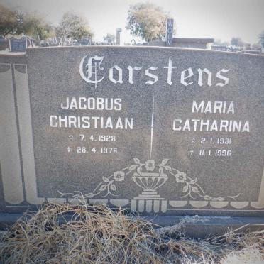 CARSTENS Jacobus Christiaan 1928-1976 &amp; Maria Catharina 1931-1996