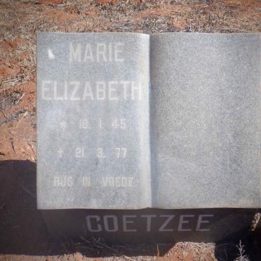 COETZEE Marie Elizabeth 1945-1977