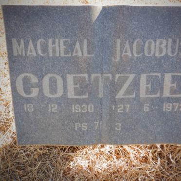 COETZEE Macheal Jacobus 1930-1973