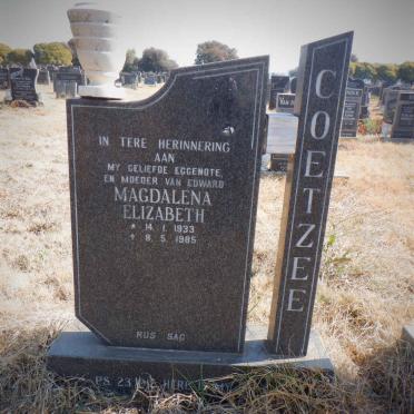 COETZEE Magdalena Elizabeth 1933-1985