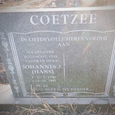 COETZEE Johannes J. 1930-1995