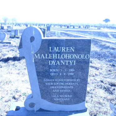 DYANTYI Lauren Malehlohonolo 1986-1998