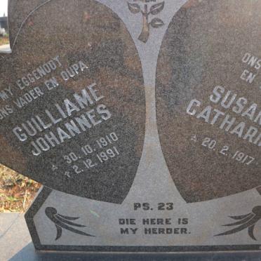 HERBST Guilliame Johannes 1910-1991 &amp; Susanna Catharina 1917-