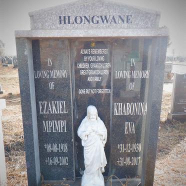 HLONGWANE Ezakiel Mpimpi 1918-2002 &amp; Khabonina Eva 1930-2017
