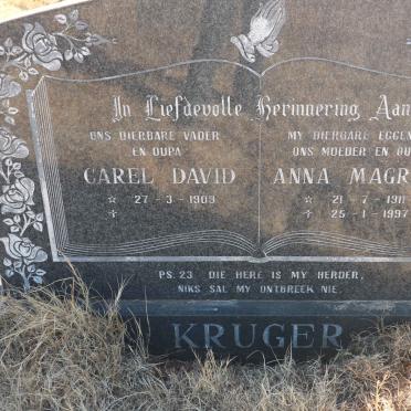 KRUGER Carel David 1909- &amp; Anna Magrita 1911-1997