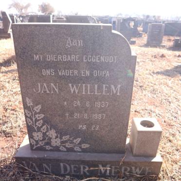 MERWE Jan Willem, van der 1937-1987