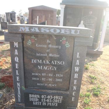MASOEU Dimakatso Maggy 1920-2001 :: NYANE Maquele Lawrence 1952-2013