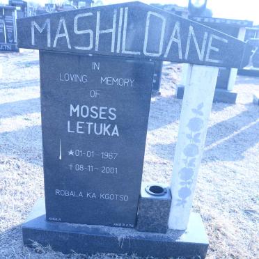 MASHILOANE Moses Letuka 1967-2001