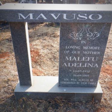 MAVUSO Malefu Adelina 1952-2001