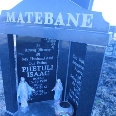 MATEBANE Phetuli Isaac 1959-2012