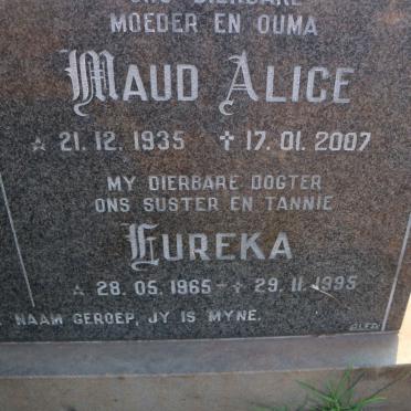 MARITZ Francois Hendrikus 1930-1988 &amp; Maud Alice 1935-2007 :: MARITZ Eureka 1965-1995